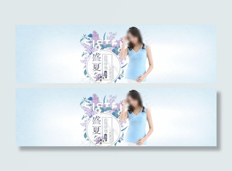 淘宝夏季女装t恤海报psd素材图片psd模版下载