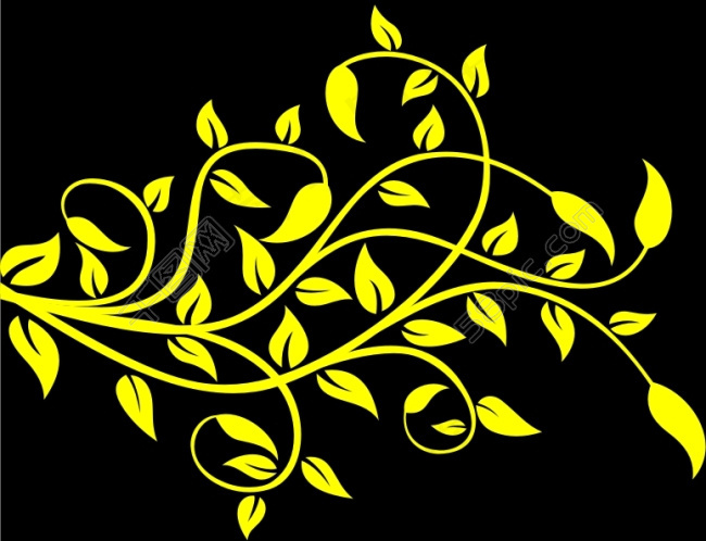矢量花纹 手绘矢量树叶cdr矢量模版下载
