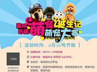 萌宠大赛宣传图图片