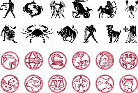 12星座矢量素材