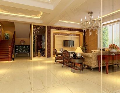 玄关欧式客厅模型 玄关欧式客厅模型