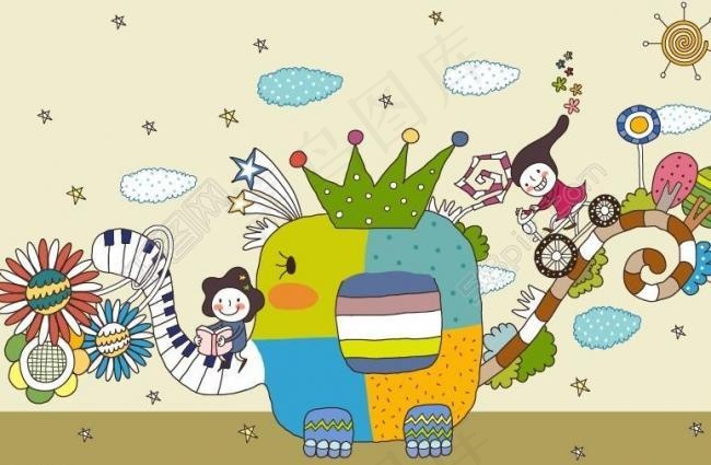 矢量儿童插画图片