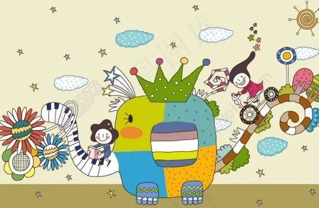 矢量儿童插画图片ai矢量模版下载