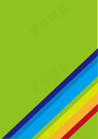 绿底彩虹条背景图片