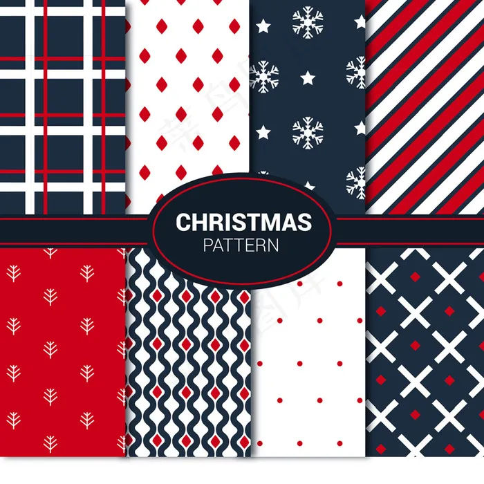 圣诞节底纹背景ai矢量模版下载