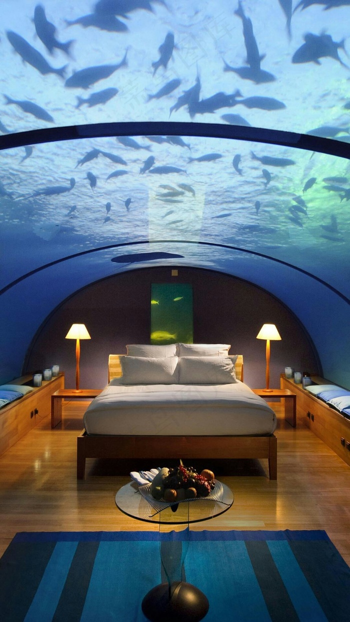 海底世界的卧室高清摄影图片