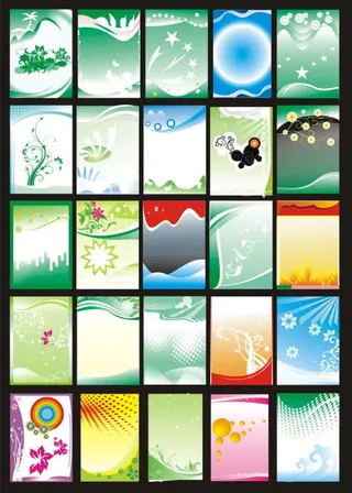 25款海报展板背景矢量模板