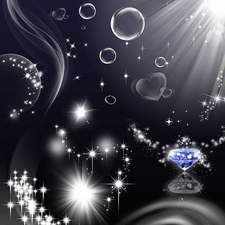 钻石 星光 光束 爱心 泡泡图片