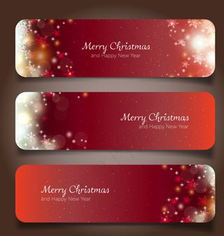 圣诞璀璨光晕横幅矢量素材图片