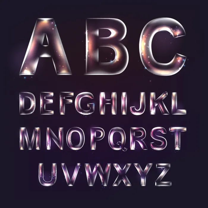 透明英文字母eps,ai矢量模版下载