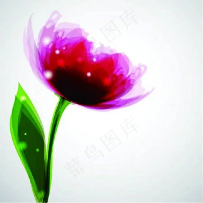 梦幻粉色花卉矢量素材eps,ai矢量模版下载