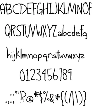 按字母顺序排列的盒式磁带的字体