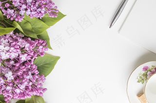 简约小清新文艺风插花静物摆拍背景