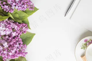 简约小清新文艺风插花静物摆拍背景