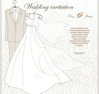 婚礼邀请卡图片
