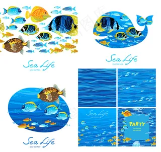 热带海洋矢量素材下载