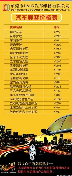 汽车美容x展架图片
