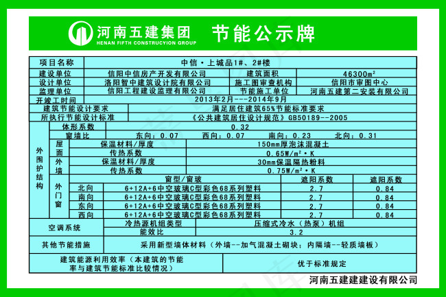 节能公示牌psd模版下载