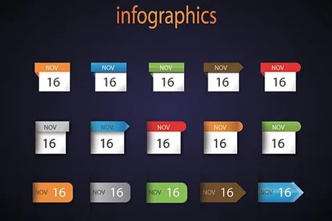 创意日历日期设计矢量素材