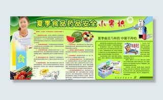 夏季食品药品安全展板图片