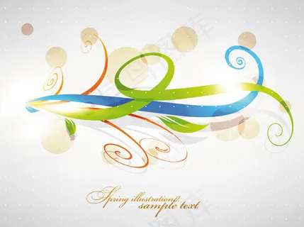 潮流花纹背景矢量素材