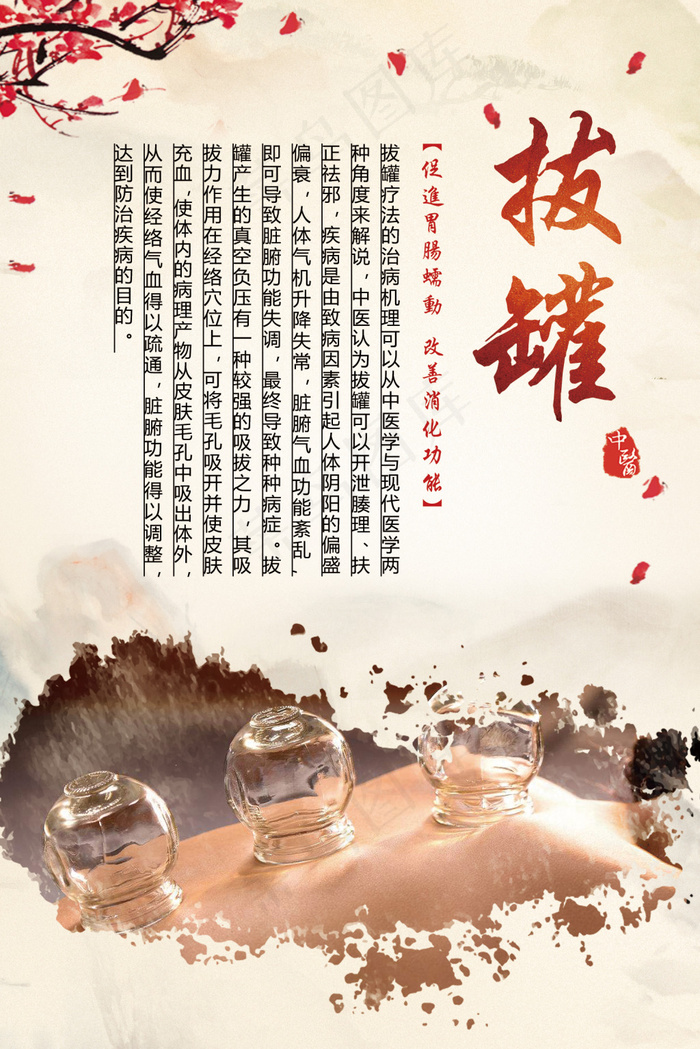 拔罐中医拔罐海报(1575X2362(DPI:100))psd模版下载