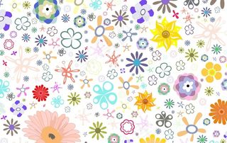 矢量春天花卉背景