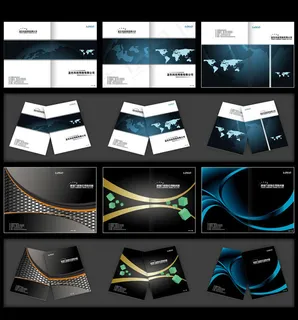 电器画册封面设计矢量素材