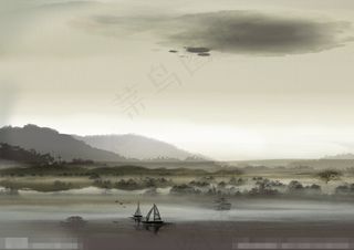 野外山水画素材下载