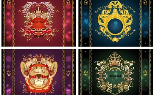 金色欧式花边图片