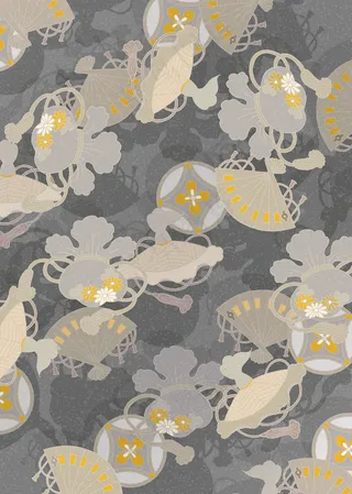 深蓝高清花卉纹理海报背景服装T恤素...