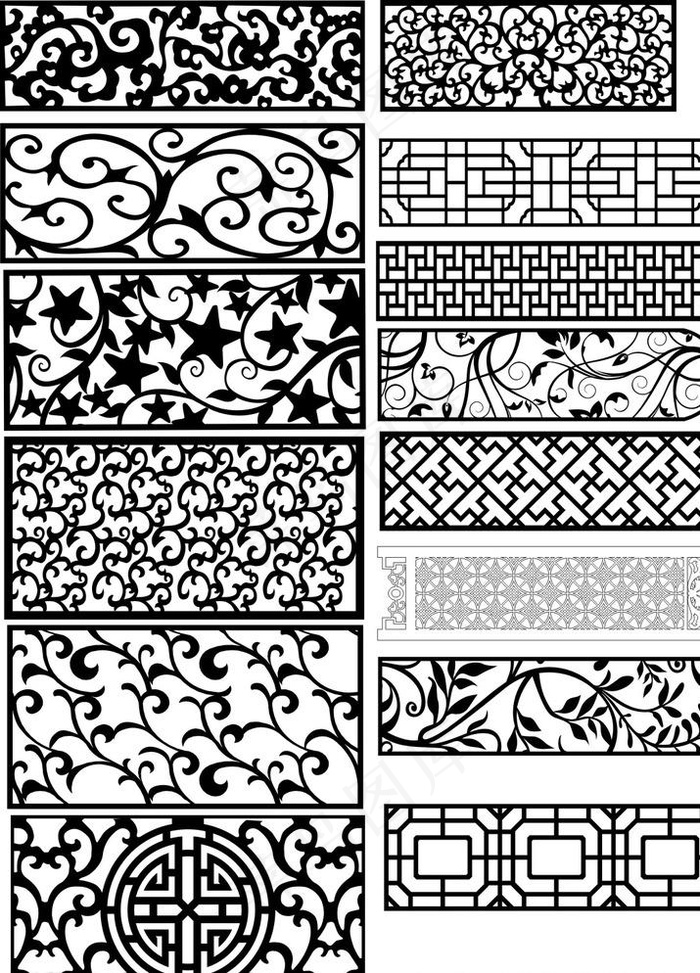 窗花古典花纹边框图片