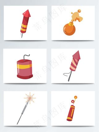 过年鞭炮简约仙女棒春节