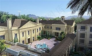 欧式住宅 高级公寓 游泳池 效果图...