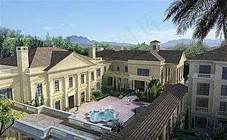 欧式住宅 高级公寓 游泳池 效果图...