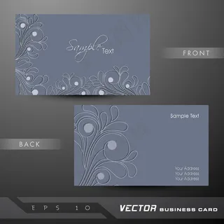 高档大气精致简洁名片设计模板