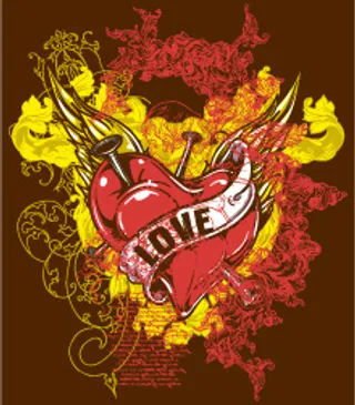 2款翅膀心形t-shirt图案