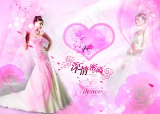 深情密码婚纱psd素材