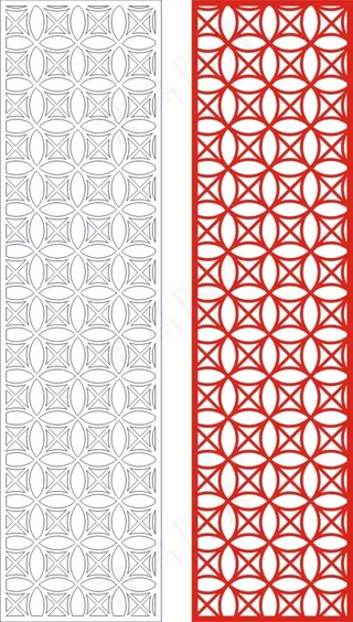 矢量镂空花纹边框底纹中式