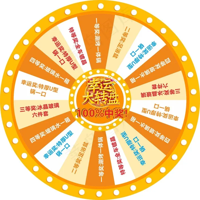 转盘大抽奖cdr矢量模版下载