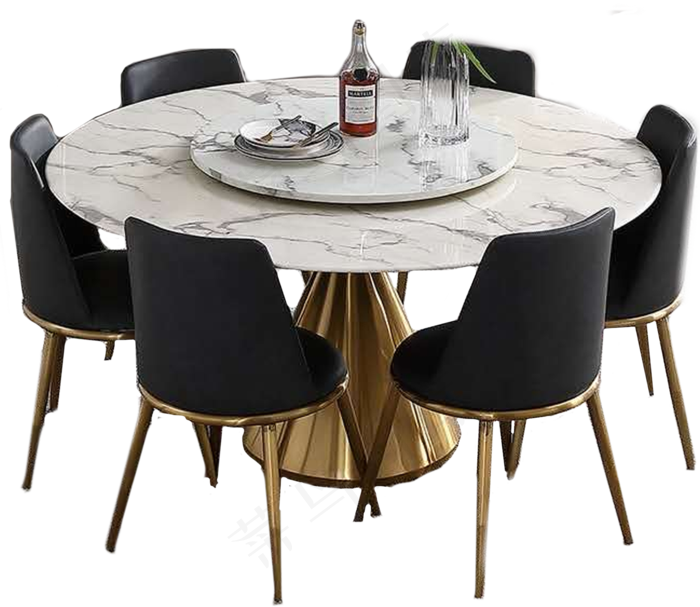 黑金贵族餐桌免扣素材