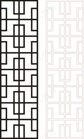 矢量镂空花纹边框底纹中式