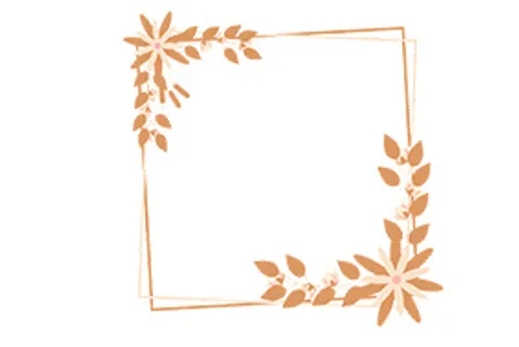 小清新|花鸟圆形边框