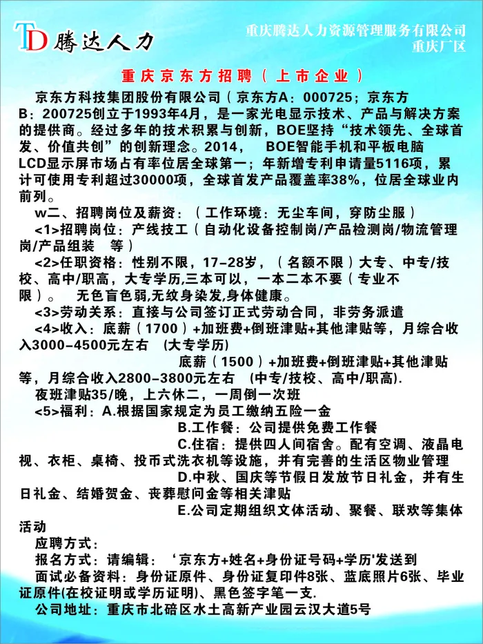 京东方招聘简章展板cdr矢量模版下载