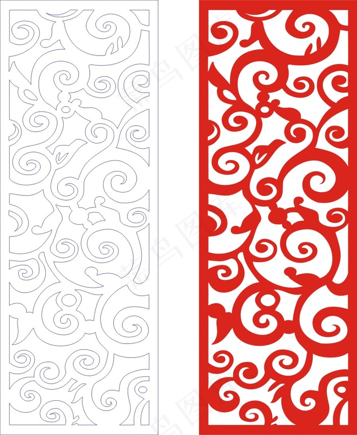 矢量镂空花纹边框底纹欧式