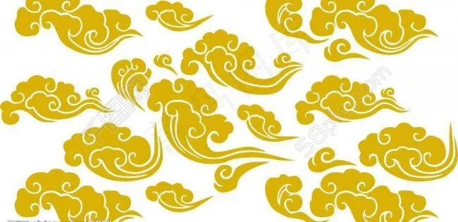 中国式漂亮云纹图片ai矢量模版下载