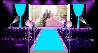 婚礼资料布置图库婚庆背景舞台现场效果图