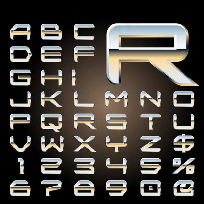 金属立体字母