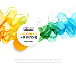 彩色烟雾水溶矢量集合