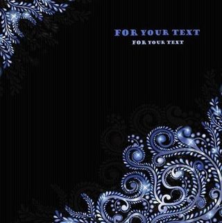 璀璨的星光花纹背景矢量素材